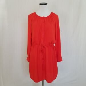 GAP Blouson Long Sleeve Spring Red Dress - S